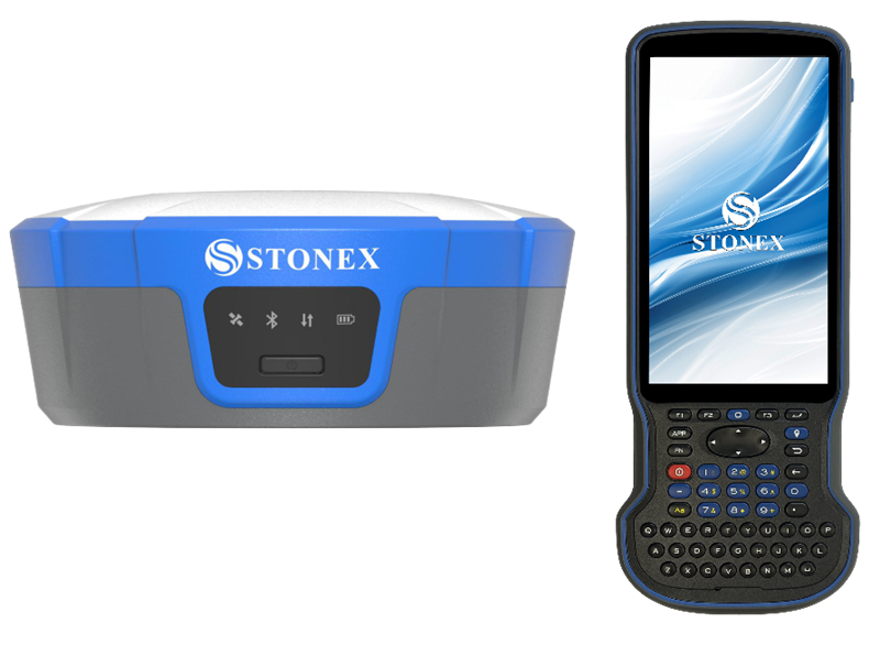 STONEX S950 - GNSS RTK přijímač s IMU (s korekcí náklonu) a s dvěma kamerami (vytyčování, laserový dálkoměr), s kontrolérem S55 a SW Cube-a - kompletní sada